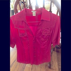 Cache HOT pink super beautiful blouse